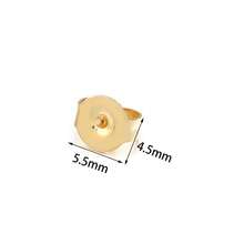 100-200 pezzi/confezione Tappi per orecchie rotondi in acciaio inossidabile, orecchini a perno in acciaio al titanio con chiusura a farfalla, accessori per orecchini, strumenti antiscivolo, all'ingrosso per componenti di orecchini fai-da-te