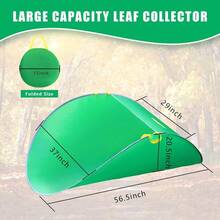 Leaf Collector, Portable Pop Up Leaf Bags, Foldable Leaf Pick Up Tools Patent Number D1005635, Reusable Yard Garden Bags For Leaves Lawn Trash - Green - View 3