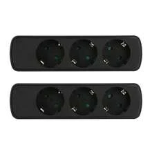 CILIA 1/2 Packs 3 Socket Adapter, A Socket With Switch, Overload Protection And Child Protection, Suitable For Home, Office And Travel Use