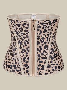 1PC Women's Double-Layer Latex Fitness Waist Trainer With Snap Buttons, Suitable For Daily Wear And Workouts. - Multicolor - View 8