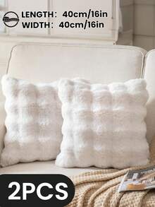 1/2/4 Stück luxuriöser Kunstfell Toskana Kissenbezug, Kissenhülle, ohne Kisseneinsatz, flauschige Heimdekoration Kissenhülle für Wohnzimmer Sofa, Schlafzimmer Kopfteil, Überwurfkissen, Oeko-Tex