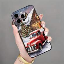Nueva Funda de Teléfono Creativa de Camión Rojo de Navidad Divertida - Adecuada para iPhone 16e/7/8/XR/X/Xs/11/12/13/14/16 Pro Max/Plus, Protección Completa a Prueba de Golpes, Regalo para Familia y Amigos - Mezcla de colores - Ver 5