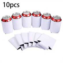 1/3/5/10/20/30pcs Personalized Custom Rubber Can Cooler, Heat Transfer Printing Pattern, Suitable For Beer Bottles, Soft Drinks, Water Bottles, Ideal For Party, Wedding, Home Decor Accessories