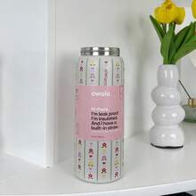 Water Bottle 32oz,Multiple Colors Are Available,With Straw,Heat Preservation Time More Than 24 Hours, Cold And Hot Water Can Be Insulated, Can Make Coffee, Frozen Drinks, Beautiful Appearance, Exquisite Workmanship, Suitable For Camping, Work, Indoor Use. - Flower Crown-32oz - 查看 3