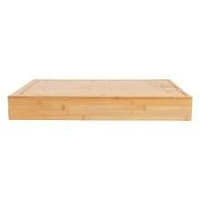 SHIOUCY Herdabdeckplatte Schneidebrett, Multifunktionale Herdabdeckung Herdabdeckplatte Schneidebrett, für Meisten Gasherde und Reiskocher 75 * 54 * 10cm - Holzfarbe - Übersicht 7