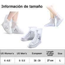 Cubre Zapatos Impermeable Antideslizante Reutilizable Protector Lluvia para Hombre y Mujer Funda para Botas de Lluvia Protege El Calzado del Aceite El Barro La Lluvia y La Nieve (L) - ‎Transparencia - Ver 1