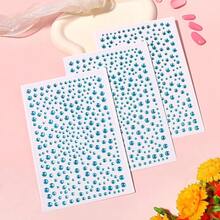 975Pcs Crystal Pcs Face & Eye Jewels STLK, Adhesive Rhinestones 3/4/5/6 Mm DIY Body Gems Crafts (Gem Lightblue){Inchcolor_nameinch:Inchgem_lightblueinch} - gem_lightblue - 查看 4