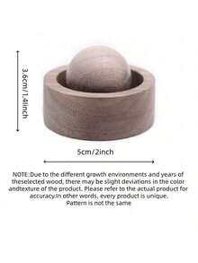 1pc Elegant Wooden Aroma Diffuser, Rotating Design, Natural Fragrance Carrier, Black Walnut And Beech Creative Essential Oil Diffuser, Car Aroma Ball, Multi-Purpose And Multi-Scenario, Suitable For Car And Bedroom Office Desks, Non-Flammable, Perfect Gift Choice, Enhance Air Quality, Home Fragrance