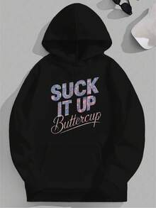 Sudadera con capucha de talla para hombres Floral - Negro - Ver 12