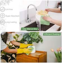 Tear Away Dish Cloths Rolls, 40 Sheets-11.8" X 11.8", Reusable Washable Dish Towels For Kitchen, Ultra Absorbent And Quick Drying Microfiber Cleaning Rags, Green,25865140 - Mint Green - View 5