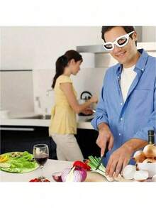 1pc 14.2cm/5.59in Kitchen Onion Cutting Goggles, Onion Cutting Goggles, Anti-Splash Cooking Safety Goggles, Kitchen Safety Glasses, Anti-Glare Sponge Shock-Resistant Sports Goggles, No Electricity Required, Onion Cutting Goggles, Anti-Splash Cooking Goggles, Kitchen Eye Protection Small Tool - Multicolor - View 7