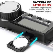 Medidor de Angulos Digital, Goniometro Digital,con Perilla de Bloqueo y Reinicio, Buscador de Angulos Digital, Adecuado para Carpintería, Construcción, Dibujo, etc.(negro) - Negro - Ver 6