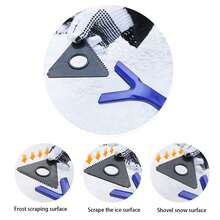 1 pieza Pala quitanieve multifuncional para coche, cepillo y raspador de nieve para coche, raspador de hielo, apto para coche, refrigerador, accesorios de invierno para coche