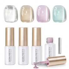 Cat Magnetic Eye Gel Nail Polish Water Light Cat Magnetic Eye Jelly Glass Crystal Gel Polish Glitter Shimmer Auroras Gel Nail Polish LED Gel Nail Art Manicure Kit 4PCS{Inchcolor_nameinch:InchMooninch} - 月亮 - 查看 10