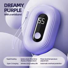 1 件全新智能数字显示暖手宝，3 档可调温度，5 秒快速加热，1200mAh 电池寿命，USB 充电，冬季配件和礼物 - 彩色 - 查看 13