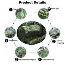 1PC Camouflage Net Woodland Camo Netting Camping Sun Shelter Outdoor Tent Shade Car Cover Forest Landscape - 1.5m*3m/1.5m*4m/2m*3m/2m*4m/3m*3m/3m*4m/1.5m*10m/4m*5m/4m*6m - View 10