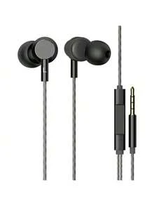 HP DHE-7001 Wired Headphones: Lightweight Design, Durable Cable, High-Quality Sound Output, Noise-Canceling Earbuds, Built-In Microphone, Suitable For Various Scenarios, Compatible With Android And Apple Devices, Black. - Black - View 1