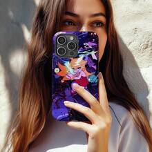 Funda de película dos en uno de panty y medias de anime  - Duradera, amortiguadora y de protección moderna - Compatible con iPhone 16, 15, 14, 13, 12, 11, Plus, Pro, Max, regalo de cumpleaños perfecto para amigos - Blanco - Ver 8