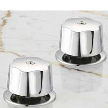 Set Of Chrome-Finished Metal Shower Handles For Bathroom, Dual Control, Stainless Steel, Easy Wall Mounting, High Durability And Precise Control - Silver - View 7