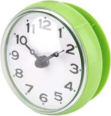 Reloj de Pared de Baño a Prueba de Agua, Espejo de Ventana de Succión de Pared Reloj de Ducha de Baño Accesorios de Baño(azul) - verde - Ver 6