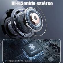 Auricular Bluetooth inalámbrico con Pantalla Digital, Mini Audífonos Inalámbricos con Microfono, Bluetooth Auriculares Agua audifonos a Prueba de táctil, Compatible para Samsung - 1 - Ver 6