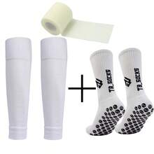 3pcs/Set Match Training Anti-Slip Football Socks, Outdoor Sports Breathable Football Socks With Leg Sleeve Bandage - Multicolor - View 6