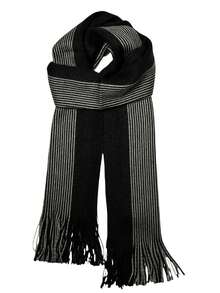 Korean Style Thick Striped Long Scarf, Versatile For Young Students, Autumn/Winter, All Weather, Christmas Gift, Casual, Elegant, Neck Warmer, Blanket - Multicolor - View 6