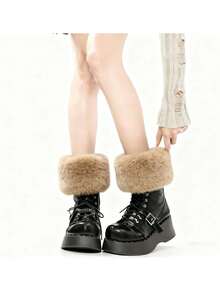 优雅柔软蓬松的仿毛袖套，冬季保暖装饰袖套，情人节礼物