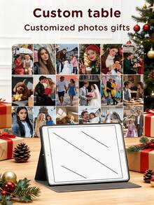 可定制 9 张照片多功能折叠式 IPadTablet 保护套 - 书本风格设计保护套，适用于第 10 代 IPad、第 7/8/9 代 10.2 英寸 IPad，兼容三星 Galaxy Tab S6 Lite 10.4 英寸，防摔 - 适合男士、女士、家人、朋友的圣诞节、新年、生日礼物