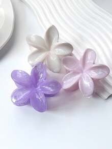 4pcs/Set Ladies Elegant Multi-Color Marble Acrylic Flower Hair Claws Suitable For Buns, Ponytails, Everyday Wear, Flower Claw Claw Clips Hair Clips Hair Jaw Clip Hair Clamps Hair Clutch Hair Claw Clip, Hair Stuff, Stocking Stuffers For Women, Stocking Fillers Women, Gift, Stocking Stuffers For Adults, Stocking Fillers For Adult, Hair Stuff, Stocking Stuffer, Coming-Of-Age Hair Accessories, Gift Ideas For Women, Beauty Stocking Fillers, Summer - Multicolor - View 12