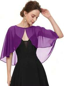 Women's Pink Chiffon Shawl With Pearl Decor, Lightweight Shawl For Spring, Summer, Autumn, Suitable For Bridal And Daily Wear