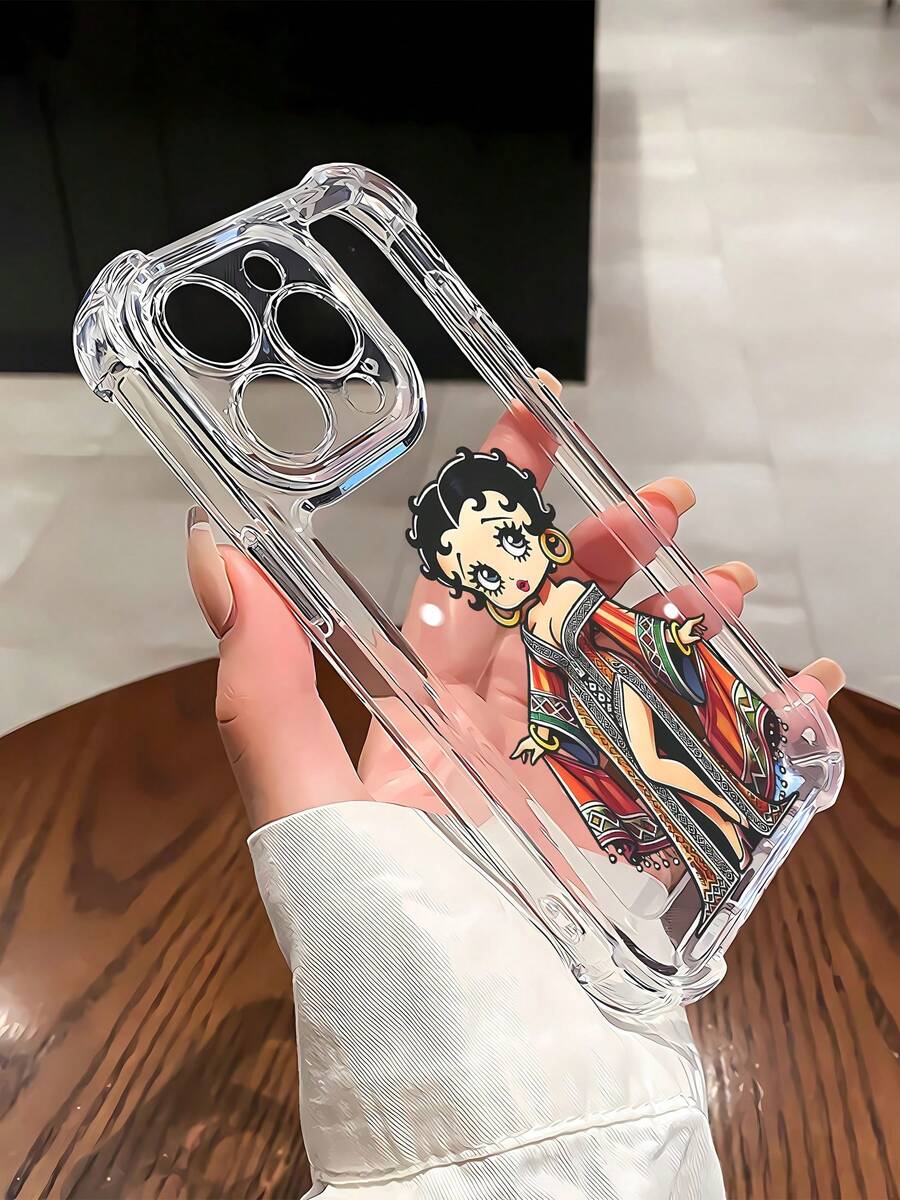 Estuche para teléfono Style Icon Compatible con estuches para teléfonos 17 16 Pro Max 15 Pro Max 13 y 12 Hecho de material de TPU brinda protección contra golpes y caídas Un regalo perfecto para familiares, amigos y ocasiones especiales - transparente - Ver 1