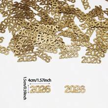 120 tờ giấy kim tuyến vàng - Thích hợp trang trí bàn tiệc năm mới, tiệc sinh nhật, tiệc theo chủ đề - Nhiều màu - Xem 3