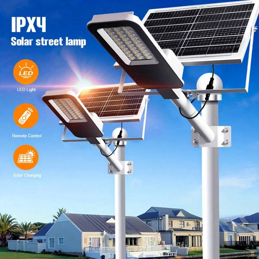 Outdoor Street Lights, Outdoor Lawn Lights, Solar Street Lights, Ultra Bright LED Solar Searchlights, Commercial Garage Lights, Suitable For Garden Lights, Courtyard Lights, Corridor Lighting, Garage Lighting - TJ-6000mAh - Xem 1