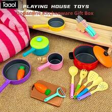 35件套豪华儿童厨房玩具套装，逼真烹饪用具，亲子互动角色扮演玩具，益智生日礼物 - 彩色 - 查看 8