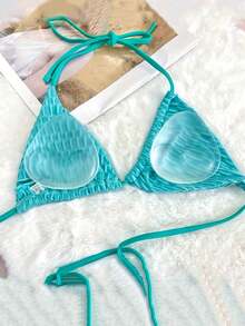 一对可重复使用的硅胶胸垫，隐形提拉，提升胸部，使小胸看起来更大。适用于泳衣和内衣，柔软加厚衬垫，增强提拉效果，适合搭配比基尼、婚纱、连衣裙和吊带背心。 - 彩色 - 查看 3