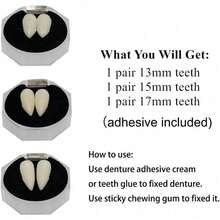 Vampire Teeth Fangs Dentures Cosplay Props Halloween Props Party Favors - Default - View 3