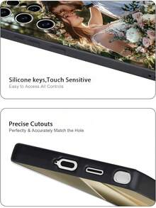 1pc Customized Photo Protective Phone Case Compatible With IPhone 16 Pro Max/17 Pro Max, S24U, Redmi, And Other Models - Black - View 4