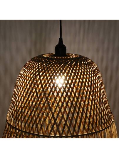 Alpinaluz Natural Wicker Hang Lamp "MIKA" Ø39cm made Fringes, E27 - Afbeelding 6