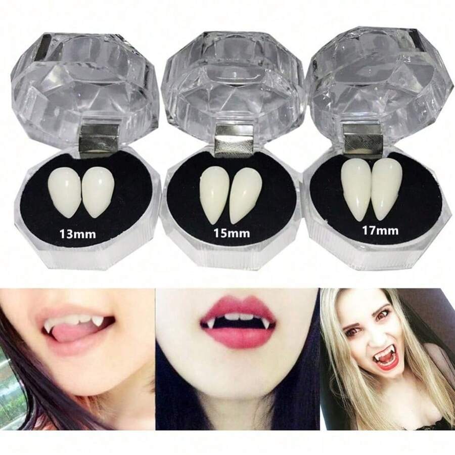 Vampire Teeth Fangs Dentures Cosplay Props Halloween Props Party Favors - Default - View 1