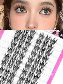 120片装，两片假睫毛组合，方便尝试不同造型，适合大多数眼型，提升您的日常妆容效果 - 黑色 - 查看 4