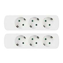 CILIA 1/2 Packs 3 Socket Adapter, A Socket With Switch, Overload Protection And Child Protection, Suitable For Home, Office And Travel Use