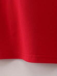 Una camiseta navideña nueva, informal y elegante para hombre, hecha 100 % de algodón. Esta ligera camiseta de verano es perfecta para fiestas de disfraces y para el día a día. Su cuello redondo y su capacidad para lavar a máquina la convierten en la opción ideal para las celebraciones navideñas. Su llamativa letra facilita su cuidado, ideal para las compras navideñas. - Rojo - Ver 4