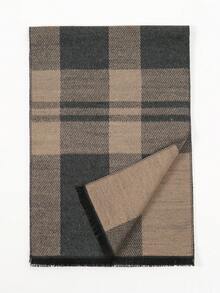 1pc Men's Gentleman Style 30*180cm Simple Warm Scarf, Suitable For Business, Outings, And Daily Wear, Autumn/Winter