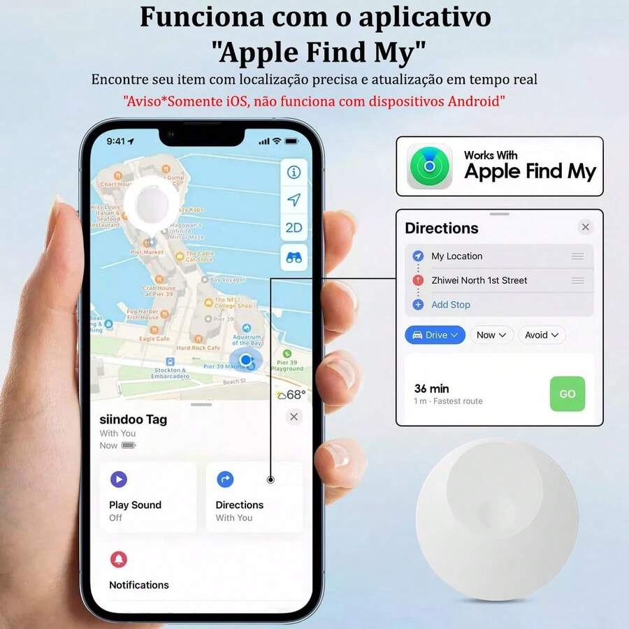 Bicycle GPS Device - 3 White - View 1