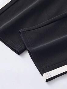 Boyfriend Style Men's Loose Fit Waffle Knit Wide Leg Pants, Fashionable Casual Joggers For Outdoor Sports, Workout, Running, Leisure