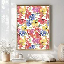 Reversible Floral Wrapping Paper Roll - 17 Inches X 33 Feet (47 Sq. Ft. Ttl.) Pink Watercolor Roses Design Flower Gift Wrap For Wedding, Bridal Shower, Mother's Day - Watercolor Abstract Poppy - View 5