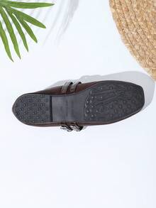 Sapatos Vintage Mary Jane para Mulheres com Dupla Tira - Castanho - Visão 6