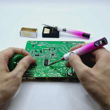 510 螺纹电池汽车笔智能电动工具笔迷你烙铁套件,数字屏幕显示,带 USB-C 快速充电端口的电子维修,可调电压和便携式设计 - 非常适合 DIY 项目