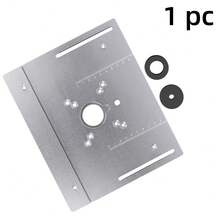 آلة نجارة للنحت وتشذيب الحواف، لوحة من سبيكة الألومنيوم، جبلي، مسطرة دفع، منصة رفع صغيرة، منصة تنظيف للتشذيب والتخديد الكهربائي للخشب - فضي - مشاهدة 13